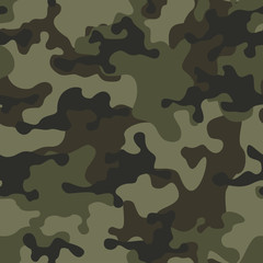 Camouflage seamless pattern.Military camo.Print on fabric on paper. Vector