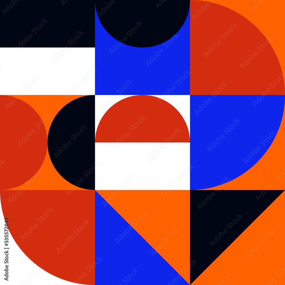 Poster scandinavian pattern of figures. print. template for design