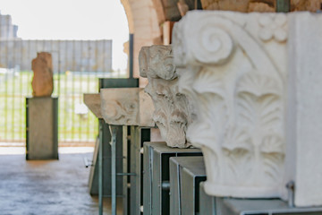 Detail of the Unfinished Church in Venosa around 1000 years ago near the church of the Holy Trinity