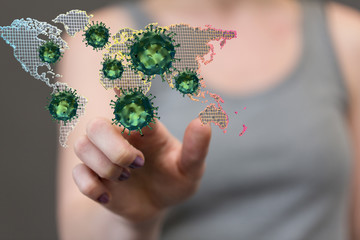 Virus abstract background. protection Genetics Bacteriological Microorganism..