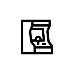Arcade Game Console Outline Icon Vector Illustration
