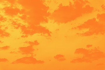 Fototapeta na wymiar Beautiful sky background, shades of orange toned