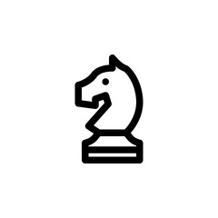 Chess Gaming Outline Icon Vector Illustration
