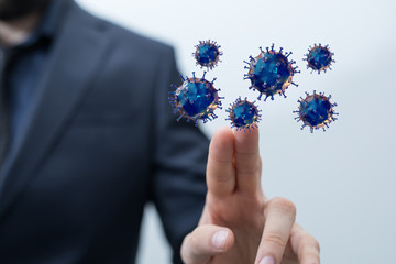 Coronavirus abstract background. protection Genetics Bacteriological Microorganism..
