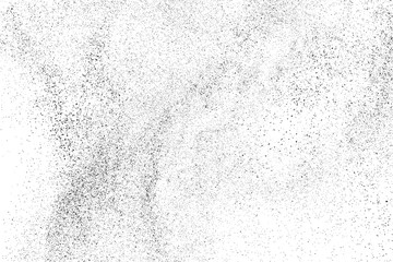 Black grainy texture isolated on white background. Dust overlay. Dark noise granules. Digitally generated image. Vector design elements. Illustration, Eps 10.