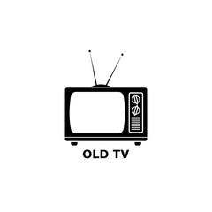 Old Tv icon isolated on white background
