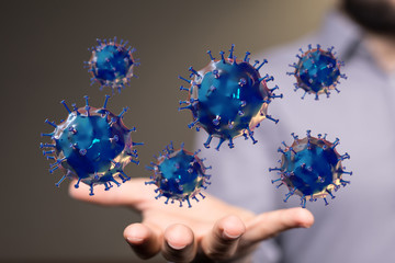 Coronavirus abstract background. protection Genetics Bacteriological Microorganism..