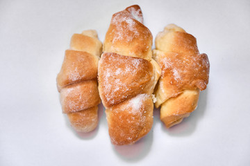 croissants on a white background