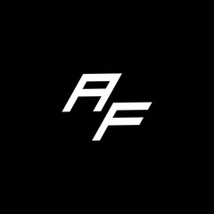 AF logo monogram with up to down style modern design template