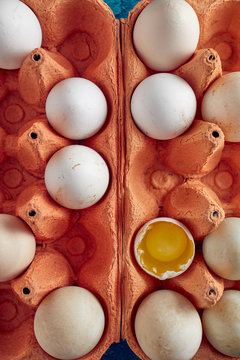 Egg box with free range eggs