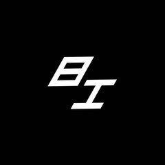 Obraz premium BI logo monogram with up to down style modern design template
