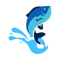 cartoon shark with a ball