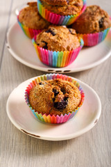 Whole meal muffins with berry