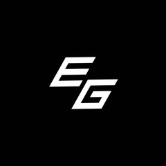 EG logo monogram with up to down style modern design template