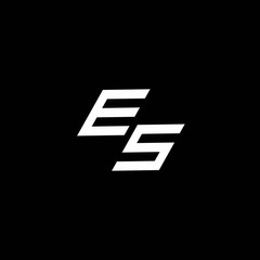 Fototapeta premium ES logo monogram with up to down style modern design template
