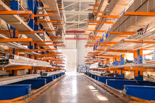 Industrial plant for production of metal profile for windows