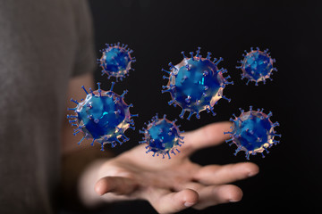 Coronavirus abstract background. protection Genetics Bacteriological Microorganism..