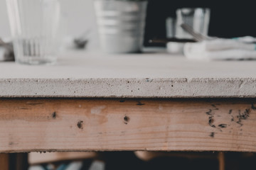 concrete table