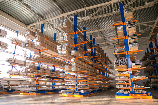 Industrial plant for production of metal profile for windows