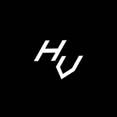 HV logo monogram with up to down style modern design template