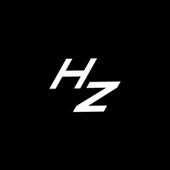 HZ logo monogram with up to down style modern design template