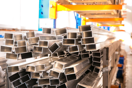 Industrial plant for production of metal profile for windows
