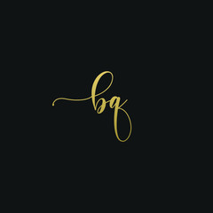Creative modern elegant trendy unique artistic BQ QB Q B initial based letter icon logo