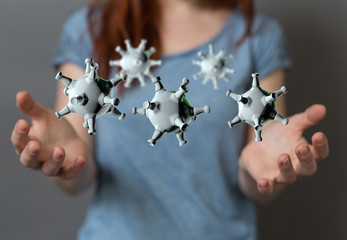 epidemic coronavirus 2019-nCoV 3d (2019-nCoV). .