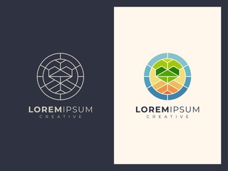 abstract, geometric, elegant logo 2 version