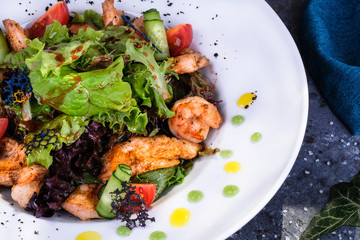 grilled chicken breast with vegetables