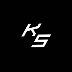 KS logo monogram with up to down style modern design template