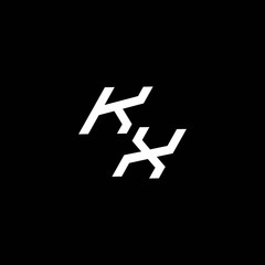KX logo monogram with up to down style modern design template