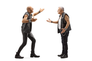 Angry punk men having an argument