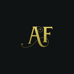 Creative modern elegant trendy unique artistic AF FA F A initial based letter icon logo