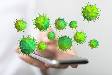Virus Covid 19-NCP. nCoV denoted is single-stranded protection virus..