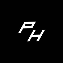 Obraz premium PH logo monogram with up to down style modern design template