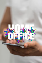 Obraz premium Home office of self quarantine digital.