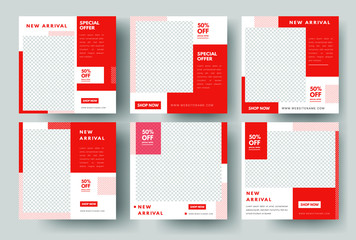 Grand Furniture social media post template, Vector