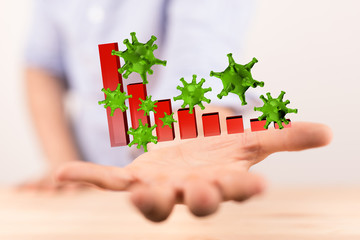 The coronavirus impacts the global economy..