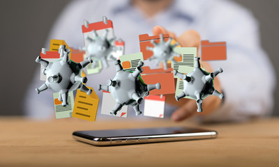 virus economic impact concept image.