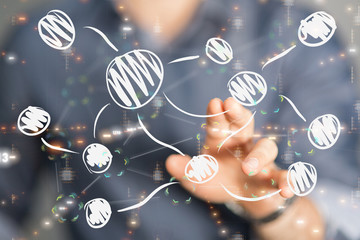 internet net and data digital concept.