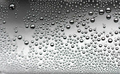 Condensate of water macro photo