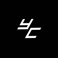 YC logo monogram with up to down style modern design template