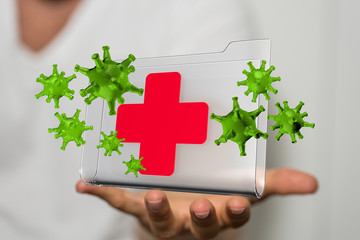 epidemic coronavirus digital 3d flu