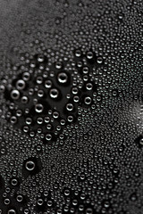 Condensate of water macro photo