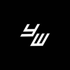 YW logo monogram with up to down style modern design template