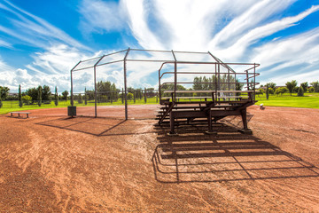 Baseball Field with Unique Sky