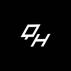 QH logo monogram with up to down style modern design template