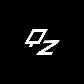 QZ logo monogram with up to down style modern design template