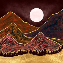 Liquid Mountain Illustration - 335589464